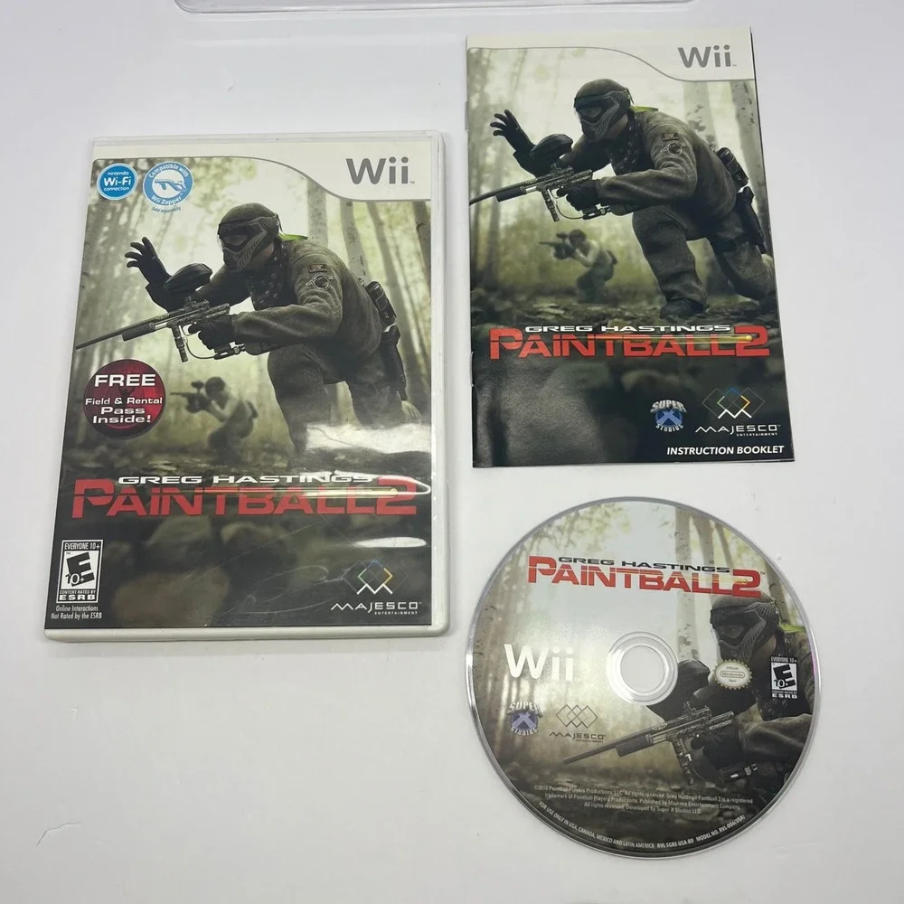 Greg Hastings Paintball 2‎ Nintendo Wii Video Game Complete 2009 Shooter